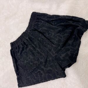 Cheetah print black comfy shorts